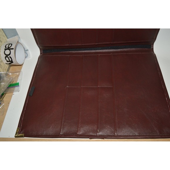 High End Large Omega Designs Brown Leather Sales Display Attaché Case Holder OR - Picture 3 of 6